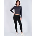 thumbnail image 6 of Real Essentials 5 Pack: Women's Dry Fit Crop Top - Long Sleeve Crew Neck Stretch Athletic Tee (Available in Plus Size), 6 of 7