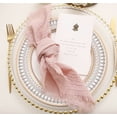 thumbnail image 4 of QZS Decorative Cotton Linen Napkins,Pack of 6 Reusable Linen Table Cloth,16.5x16.5In Washable Cotton Dinner Napkins with Fringe, 4 of 6