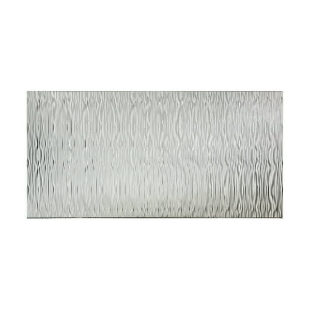 Fasade - Waves Vertical Brushed Aluminum Decorative Wall Panel - Fast and Easy Installation (4' X 8' Panel)