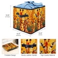 thumbnail image 3 of Toucan Foldable Storage Baskets with Handle, 10.8"x10.5"x10.6", Large Capacity - Organizer Bins for Clothes Storage, Storage Cubes, 3 of 6