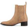 thumbnail image 3 of Journee Womens Wrenley Chelsea Square Toe Booties, 3 of 10
