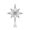 Silver-SL-home supplies, variant on LEFTHIGH Home Powdered Octagonal Star Tree Topper Pull String Christmas Tree Top Decoration Gold Plastic 22x16cm Decorations