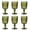 Green, variant on KINGSTONE Drinkware Set,6-Piece Vintage Embossed Stemmed Glass Goblets,9.47oz