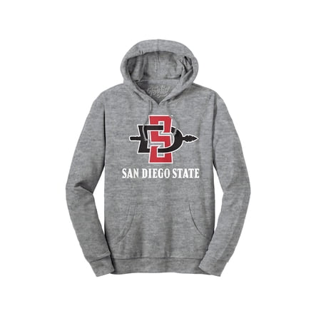 Tee Luv Men's San Diego State University Aztecs Logo Hoodie (L)