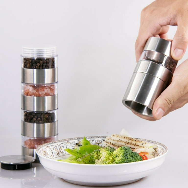 1pc Pepper Salt Manual Grinder, Double Ended, Two In One,, 49 OFF