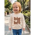 thumbnail image 6 of RUINIXCW Toddler Baby Boy Sweatshirts Big Brother Outfit Little Boy Kids Big Bro Letter Long Sleeve Crewneck Pullovers Spring Fall Winter Shirts Tops, 6 of 10