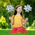 thumbnail image 5 of 10 Pack Reflective Pinwheels with Stakes, Extra Sparkly Pin Wheel for Garden Decor, Bird Repellent Devices Deterrent to Scare Birds Away from Yard Patio Farm, 5 of 6