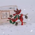 thumbnail image 2 of Broche navideño esmaltado con forma de pájaro, 2 of 4