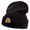 Black, variant on Golden Honeycomb Embroidered Big Size Acrylic Long Beanie - Black XL-3XL