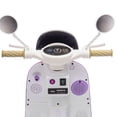 thumbnail image 4 of 12V Kids Ride On Motorcycle, 2-Seater 3-Wheel Electric Scooter for Kids 3-6, Dual Motor Ride On Toy with Bluetooth, Music, LED Headlight, Storage Trunk,Purple, 4 of 8