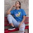 thumbnail image 2 of Cute Snail Graphic "Snailed It" Quote Underneath Women Royal Blue T-Shirt, Female Medium, 2 of 4
