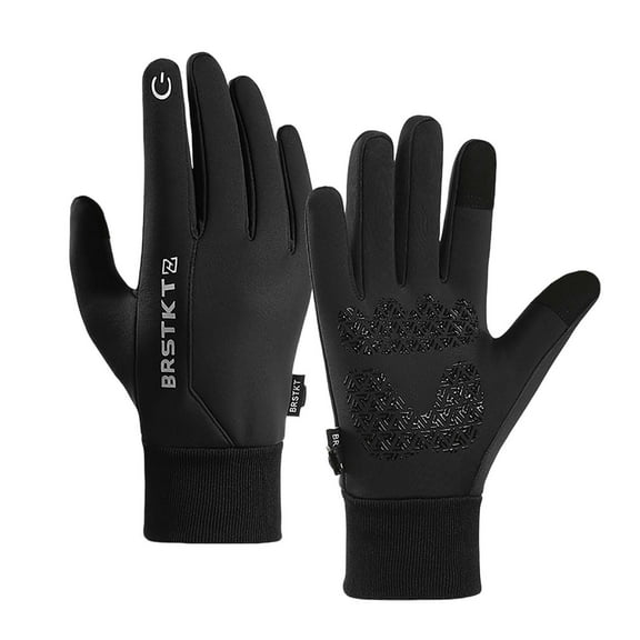 Winter Gloves for Men Thermal Water Resistant Gloves Touch Screen Gloves for Walking,Riding,Cycling,Running and Driving Black L
