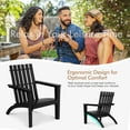thumbnail image 6 of Patiojoy 2PCS Wooden Adirondack Chair W/Ergonomic Design Outdoor Lounge Armchair Acacia Wood chair for Yard&Patio Black, 6 of 8