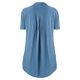 thumbnail image 2 of ICQOVD Womens Plus Size Lace Solid Short Sleeves V-Neck Shirts Blouses Tops, 2 of 3