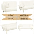 thumbnail image 5 of Soft Teddy Velvet 70.1" Sofa Bed / Sturdy for Overnight Guests, 5 of 6