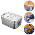 thumbnail image 5 of Stainless Steel Lunch Container Silver 1Pcs 7.07x5.11x3.34in, 5 of 5