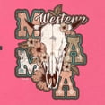 thumbnail image 6 of Wild Bobby Western Ma Steer Pink And Grey Distressed Pop Culture Women Racerback Tank Top, Hot Pink, Large, 6 of 6