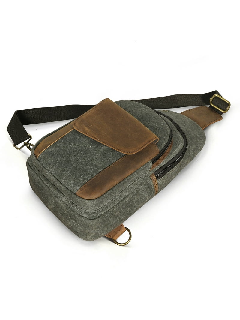 Le'aokuu Mens Womens Canvas And Genuine Leather Outdoor Casual