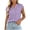 Purple, variant on Cap Sleeve Tops for Women Mock Neck Lightweight with Chest Pockets Shirts Trendy Comfy Work Clothes