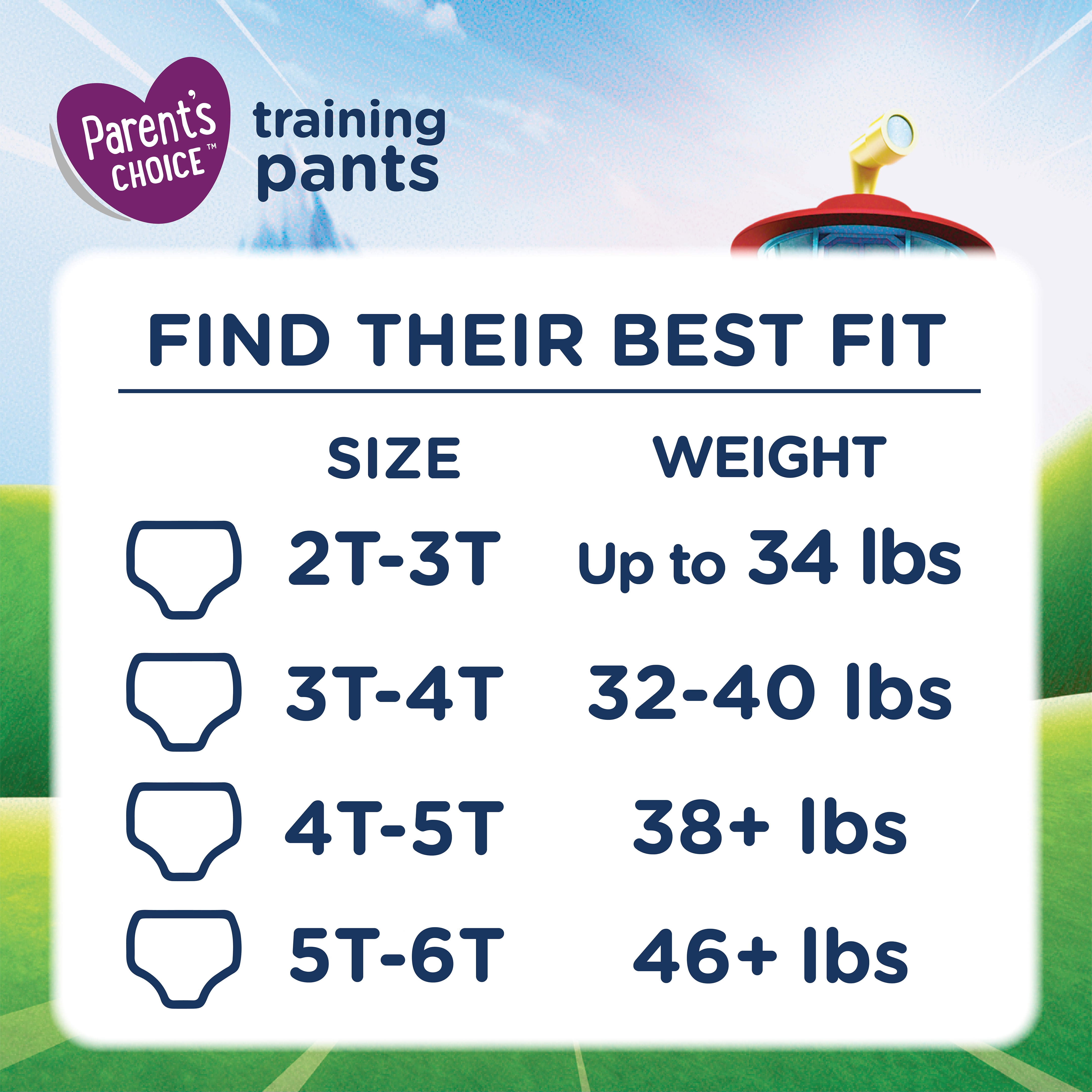 Parent's Choice Paw Patrol Training Pants for Boys, 4T/5T