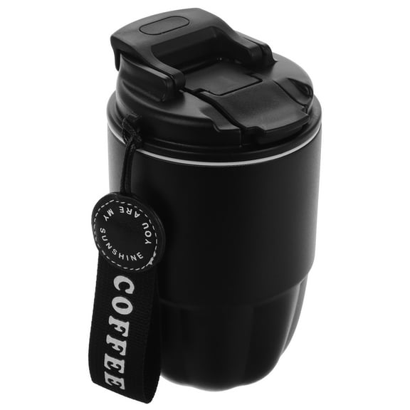 MLINS 320ml Stainless Steel Travel Coffee Mug Double Wall Vacuum Coffee Tumbler Reusable Cup With Leak Proof Spill Proof Lid For Men And Women For Office Car Black