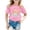 Pink, variant on NinXxx Girls Island Print Casual Beach Daily Wear Top Purple 8-9 Years