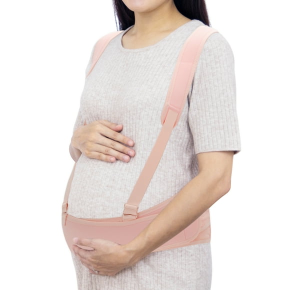 Cinturón de Embarazo Banda de Maternidad Soporte para el Abdomen para Mujeres Embarazadas Faja Abdominal Transpirable para Soporte de Espalda Rosa