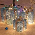 thumbnail image 1 of Fiudx Luces Navideñas para Cajas de Regalo, Cajas Luminosas con Cinta Led, Adornos Decorativos Brillantes, Decoración Navideña para Interiores y Exteriores, Ambiente Festivo, Juego de 3 Piezas, Funci, 1 of 6
