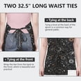 thumbnail image 6 of Black Gothic Sun Moon Star Pattern Apron-Garden Aprons for Women with Pockets-Cotton Linen Waterproof Kitchen Cooking Gardening Aprons Adjustable for Kitchen,Cooking,BBQ and Salon 33x27 Inch, 6 of 7