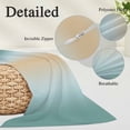 thumbnail image 3 of Teal Ombre Throw Pillow Covers, Modern Yellow Gradient Farmhouse Art Soft Breathable Pillow Cases with Invisible Zipper for Sleeping, Small Pillowcases for Couch Bed Sofa Chair 16x24 Inches, 3 of 9