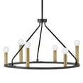 thumbnail image 3 of 83155BK Lark Lazlo - 6 Light Small Chandelier In Transitional and Modern Style-15 Inches Tall and 24.25 Inches Wide, 3 of 17