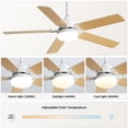 thumbnail image 4 of Energy Saving 42 Inch Ceiling Fan 5 Fan Leaves Noiseless Reversible Dc Motor Remote Control With Led Light, 4 of 7