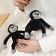 thumbnail image 2 of GOOHOCHY 2 llaveros de gorila para niñas, colgante de gorila kawaii, bolso, mochila, colgante de peluche, 2 of 7