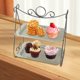 thumbnail image 1 of Soporte para pasteles de 2 niveles Soledad bandeja para servir cupcakes y postres, 1 of 10