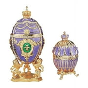 Design Toscano Romanov-style Collectible Eggs: Set of Tassel & Fleur-de-Lis