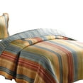 thumbnail image 4 of Huascaran 2 Piece Fabric Twin Size Quilt Set with Channel Stitching, Multicolor- Saltoro Sherpi, 4 of 6