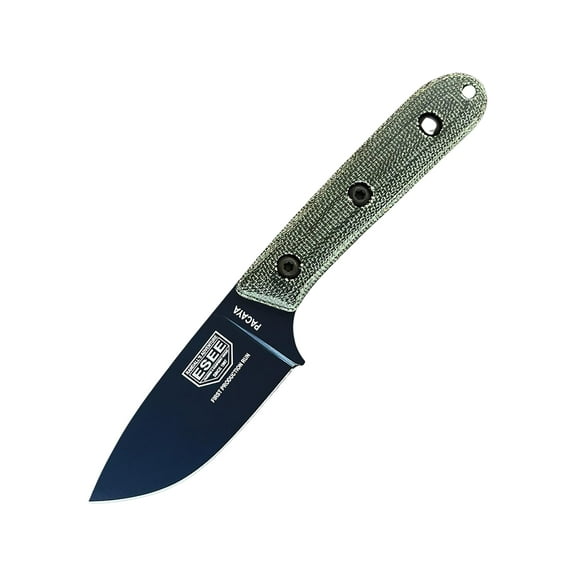 ESEE Knives Pacaya Fixed Blade Knife 3" Drop Point CPM-3V Black Blade Micarta Handle Black