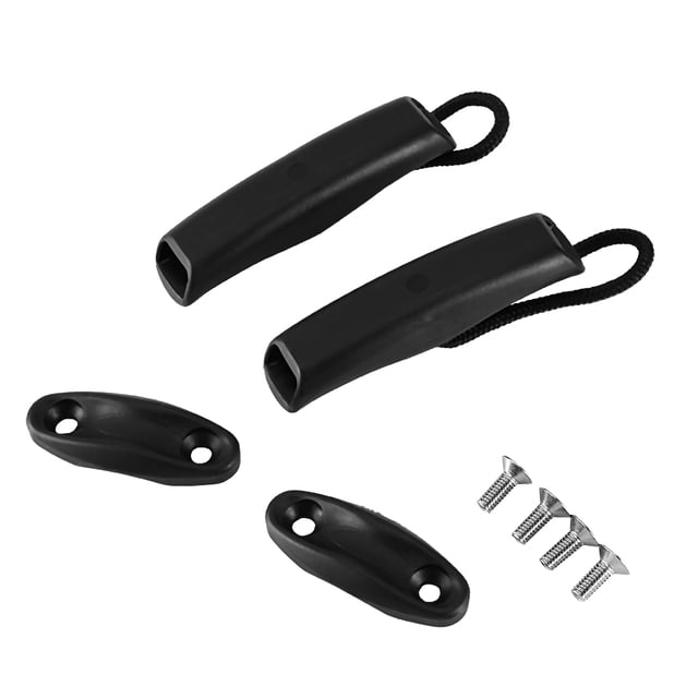2pcs Canoe Handles, Side Mount Black Comfortable Grip Boat Carry Handles Nylon For Boat For Kayak