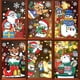 thumbnail image 3 of Pegatinas de ventana de copo de nieve de Navidad, pegatina de pared de vidrio de puerta electrostática, Feliz Navidad, Papá Noel, muñeco de nieve, alce, 3 of 4