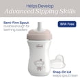 thumbnail image 3 of Chicco 9oz. Sport Spout Trainer Sippy Cup with Straw Shaped Spout, 9m+, 2-Pack - Coral/Grey, 3 of 9