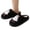 Black, variant on IEMIEMIEM Womens Halloween Slippers Ghost Print Bedroom Indoor Fluffy Warm Cute Funny Slipper Comfortable Cozy Slip on Plush Non Slip House Slippers Black