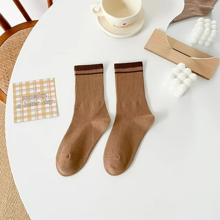 

1/5pairs Breathable Short Crew Cotton Socks Comfortable Mid Tube Casual Socks For Spring Summer Men Women Sports