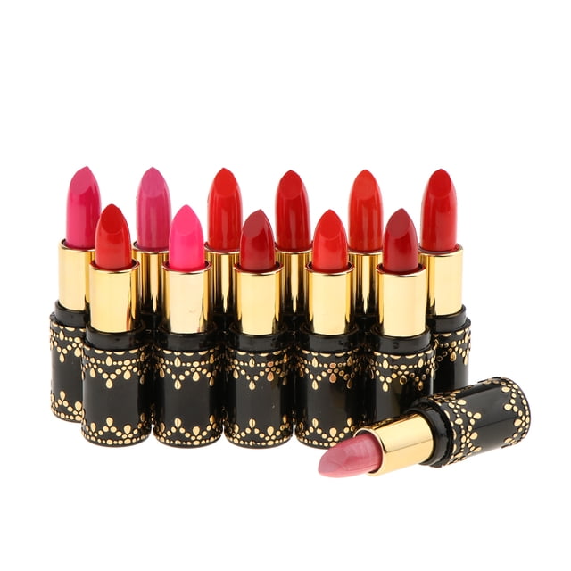 12 Unidades Lápiz Labial de Maquillaje de Brillo de Labios Duradero Sunnimix Lápiz labial hidratante