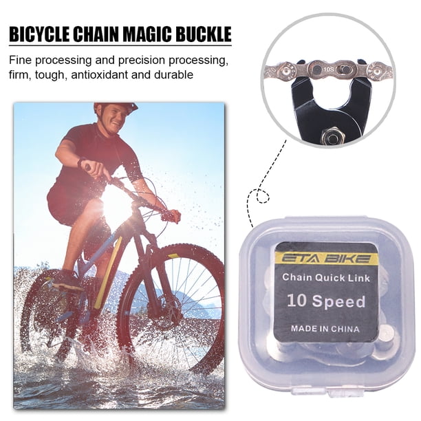 Juego de 5 pares de conectores de eslabones de cadena MTB, hebilla de articulación de cadena de bicicleta (10 velocidades)