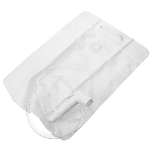 HEMOTON Portable Camping Shower for Outdoor Use Lightweight PVC Material White Color 3L Capacity