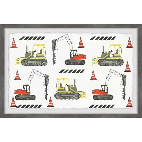 Marmont Hill Bulldozer and Drill Duo Framed Wall Art
