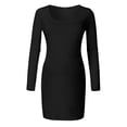 thumbnail image 2 of LoyisViDion Maternity Clothing Womens Maternity Dresses Pregnant Women Clothes Sexy Long Sleeve Round Neck Maternity Dress/Black Xl, 2 of 6