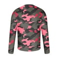 thumbnail image 4 of Dagegui Mens Crewneck Pullover Tops Camo Long Sleeve T Shirts Fashion Camouflage Printed Tees Lightweight Outdoor Active Shirts Pink,M, 4 of 5