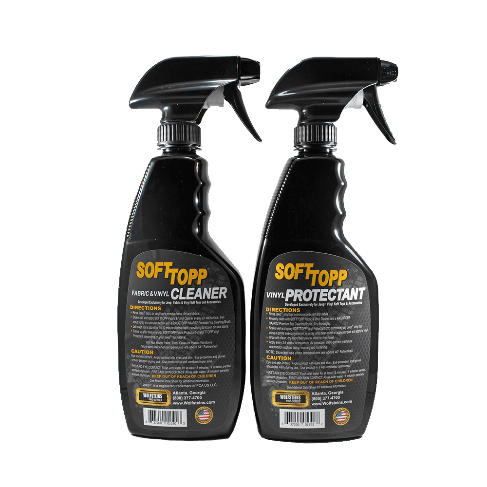 SOFTTOPP (by RAGGTOPP) SUV Soft Top Jeep Vinyl Top Cleaner & Protectant Kit - Pack of 2