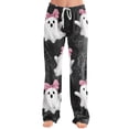 thumbnail image 2 of Halloween Pajama Pants for Women Ghost Print Elastic Waist Comfy Lounge Pjs Pants, 2 of 5